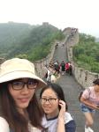 Ms KWAN Pui Ying Crystal (left) and her new friend at the Great Wall during the Cultural and Language Study Tour to Beijing in June 2019